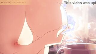 Cafe Barista Lactates Streams of Breast milk Hentai