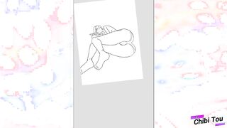 Gorgeus hentai girl, timelapse
