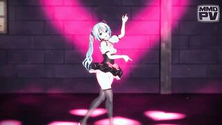 3D Hentai anime I cum in water form Hatsune Miku