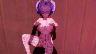 3D Hentai - big breasts - big ass - fishing net - maid