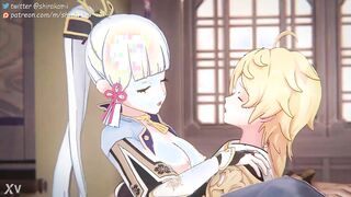 AYAKA hentai sitting on the dove