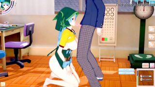 [Eroge Koikatsu! ] Touhou Project Sex after rubbing Haniyasu-hiko's boobs and having him serve as a standing handjob blo