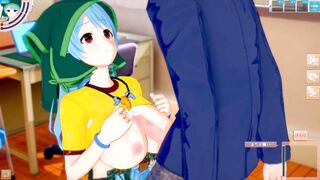 [Eroge Koikatsu! ] Touhou Project Sex after rubbing Haniyasu-hiko's boobs and having him serve as a standing handjob blo