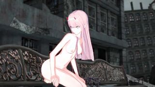 Zero Two gets fucked in various ways - 3D Hentai