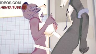 Beastars Hentai - Legosi and Juno sex in the bathroom