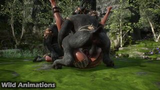 Girl gangbanged by goats - Wild Life Porn 3D