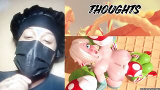 Princess Peach getting some SLOPPY TOPPY! - Futanari animation