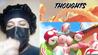 Princess Peach getting some SLOPPY TOPPY! - Futanari animation
