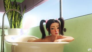 Relaxing all wet in the bathtub - Animation - Good Luke