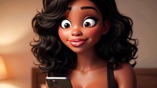 black married woman cheats with nerdy white guy in motel (AI generated)