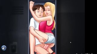My Collage Friend Wants to Fuck Her in the Collage inside of my locker - Summertime Saga Game Play