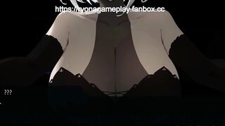 Pretty lady in Dusk city erotic hentai ryona gameplay video