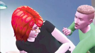 3D Animation Hentai: Redhead's first time with cum in pussy