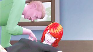 3D Animation Hentai: Redhead's first time with cum in pussy