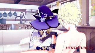 Genshin Impact Hentai - Lisa Sex in her House 1/3
