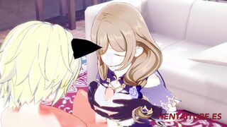 Genshin Impact Hentai - Lisa Sex in her House 2/3