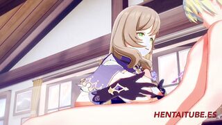 Genshin Impact Hentai - Lisa Sex in her House 2/3
