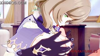 Genshin Impact Hentai - Lisa Sex in her House 2/3