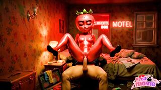 Favela Secret Creampie: Hot Moranguete lifts her red dress anal and pussy cum big cum inside and swallows pussy creampie