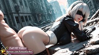 YoRHa 2B – Unable to Resist Her Lustful Thoughts. Ai generated 3d Hentai