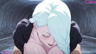 Jujutsu Kaisen hentai anime - big tits Mei Mei blow job hentai animation by eextoon