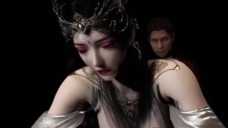 3D hot Asian sexy anime queen got fucked by big old dick