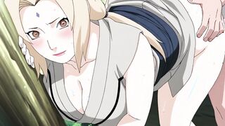 Tsunade Naruto sex anime hentai cartoon Living with Tsunade Kunoichi Xtremetoons creampie handjob