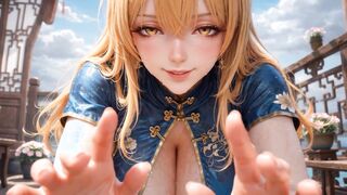 cheongsam blonde big idol AI anime