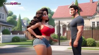 Hot Curvy MILF Fucked Neighbor's Husband While Wife Knew He Cheated (AI generated) Porn 3D