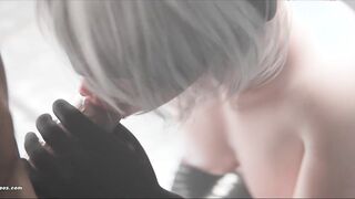 2B Wants to Trade Her Lollipop With Your Dick - 3D Hentai Cartoon
