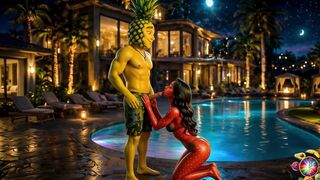 Midnight Pool Sex Moranguete takes Abacaxi’s big energy Vaginal and Anal Caught in the Pool Moranguete and Abacaxi’s sec