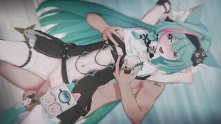 [NTE] Mint's "CONTAINMENT BREACH": Bound Catgirl & POV Threesome DP ( /60FPS)