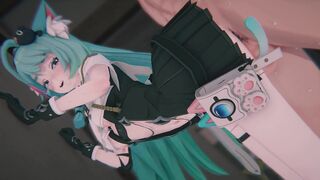 [NTE] Mint's "CONTAINMENT BREACH": Bound Catgirl & POV Threesome DP ( /60FPS)