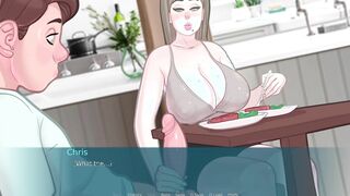 His Best Friend's Mom Grabbed His Big Dick and Made Him Cum While They Were Having Dinner(18+) - New Update Part55