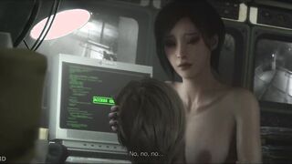 Ada Wong Jumping on Leon (Resident Evil 4)
