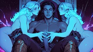 Simulation Love – Triple Facial Cumshot Overload: Three Blonde Goddesses Covered in Thick Cum – Animated Hentai