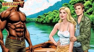 Jungle Gas Station: A Black Pump for a White Wife. Cartoon BBC Wife Cuckold