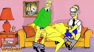 Cuckold Fantasies: My Slut Wife Cheats on Me with Other Men. Cartoon Simpsons Parody. Compilation