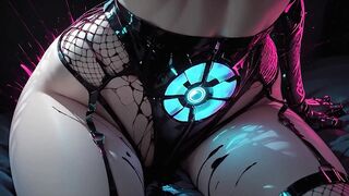 Simulation Love – Cyberpunk Blowjob Overload: Neon Catgirl in Shiny Black Latex Sucking Glowing Cock