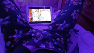 Rating hentai based on how fast they make me cum by touching my pussy pov