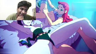 Teen Titans - Robin Fucks Starfire X Raven group sex