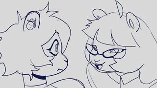 Berry Getting DICKED DOWN in the Library by a Nerdy Squirrel Girl! In Progress
