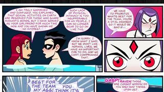 Teen Titans - Emotional Illness Pt.1 - Robin fucks Starfire in the pool while Raven watches