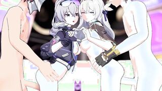 Silverwolf and Firefly Foursome Fucked