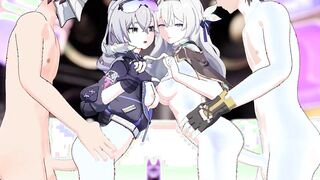 Silverwolf and Firefly Foursome Fucked