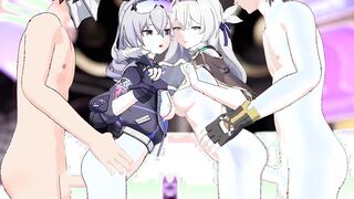 Silverwolf and Firefly Foursome Fucked