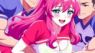 Big boobs Cheerleader give special cheer to winning team Hentai Anime