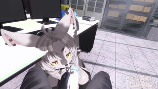 Horny furry foxy office girl caught you