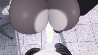 Horny furry foxy office girl caught you