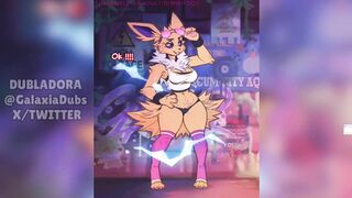 With a battle against such a big and hot cock, Defeat is instant for this Jolteon